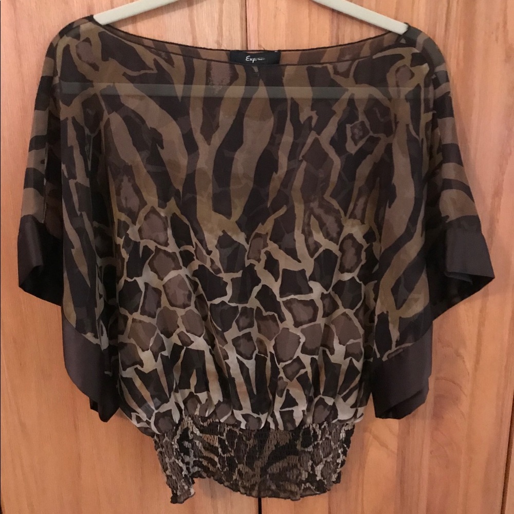Expree Animal Print Blouse XS
